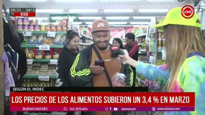 Los precios de los alimentos subieron un 3,4% en marzo
